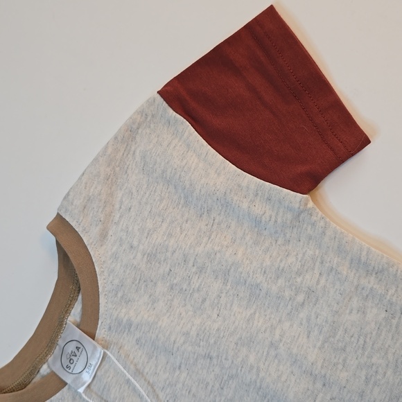 Shop Sova Colorblock T-Shirt - Cream, Green, and Red - Picture 2 of 4